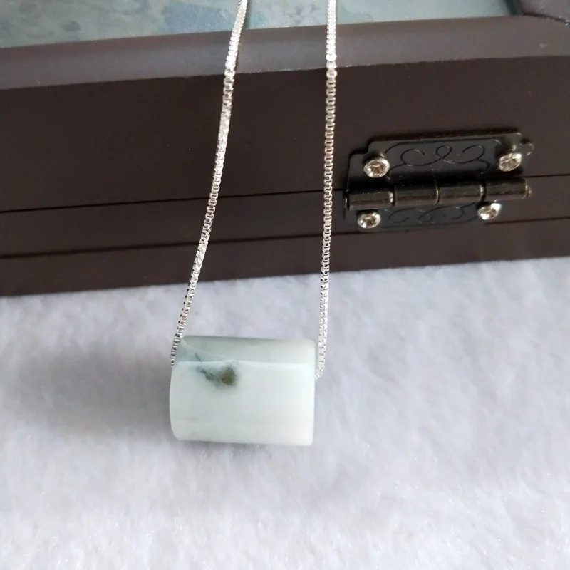 Billige Yu xin yuan natürliche jade anhänger smaragd perle halskette segen glück schmuck