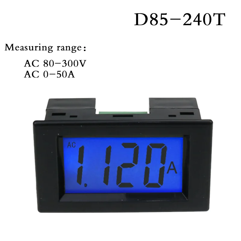 Buy D85 240t liquid crystal ac ammeter AC50A direct ac
