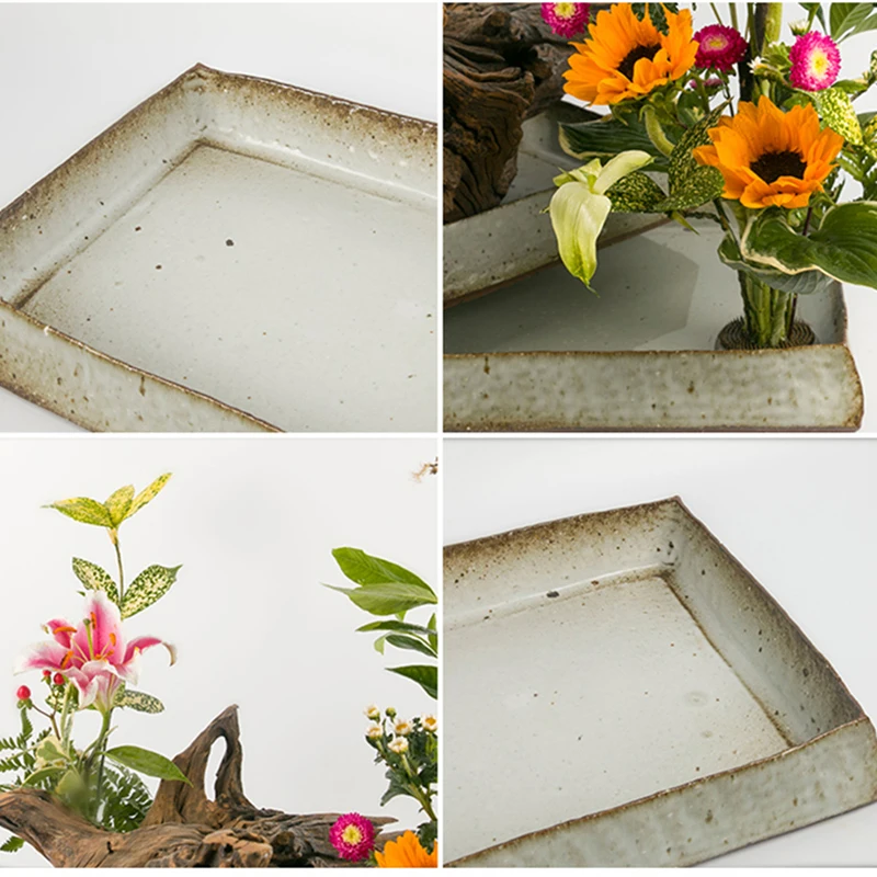 Винтажный домашний декор в японском стиле Ikebana керамическая грубая Керамика