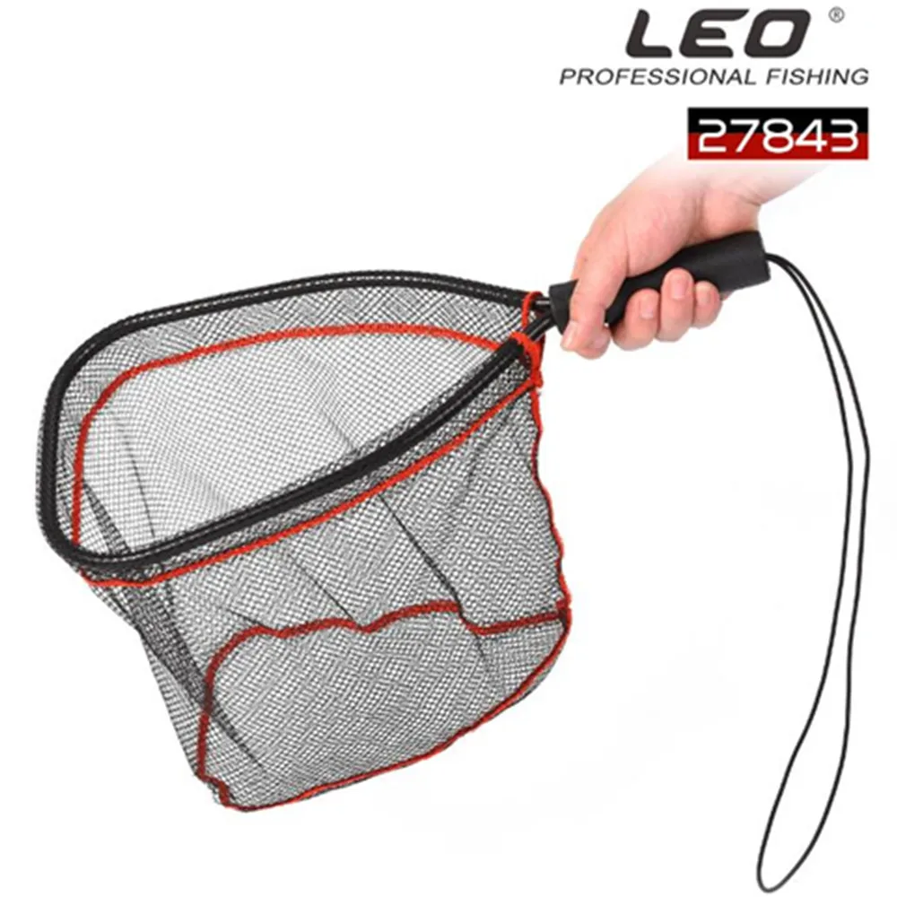 

Fishing Nets Aluminum Alloy 45CM Fly Fishing Net Telescoping Foldable Landing Net Pole casting network trap fishing nets