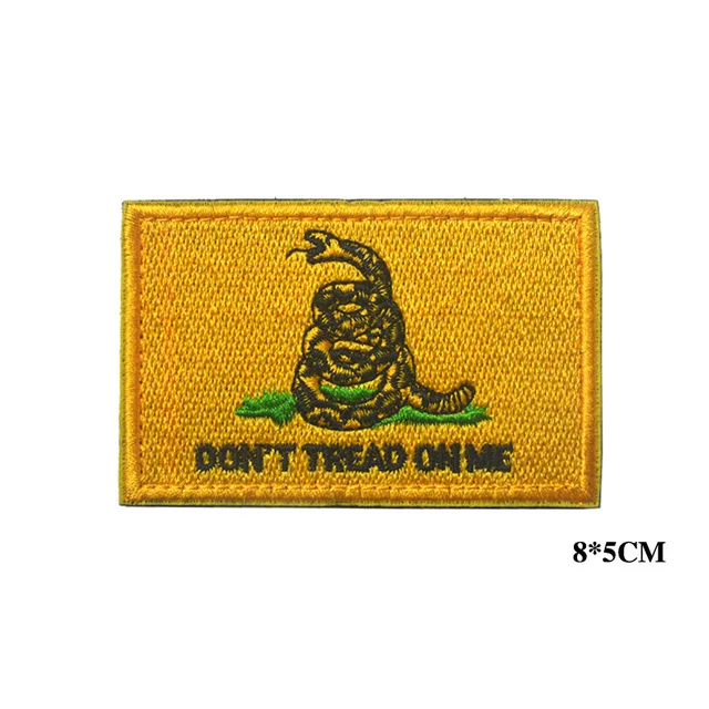 Череп крест Dont Tread Me Gadsden флаг Техаса Калифорнии патчи приходят взять его боевой патч тактические аппликации эмблема значок - Цвет: F