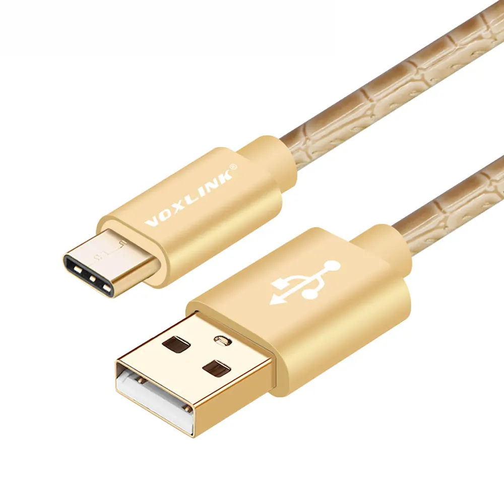 usb type-C кабель VOXLINK для быстрой зарядки и передачи данных USB C кабель type-C USB зарядное устройство кабель для Nexus 5X, 6 P, OnePlus 2 Xiaomi Letv - Цвет: brown