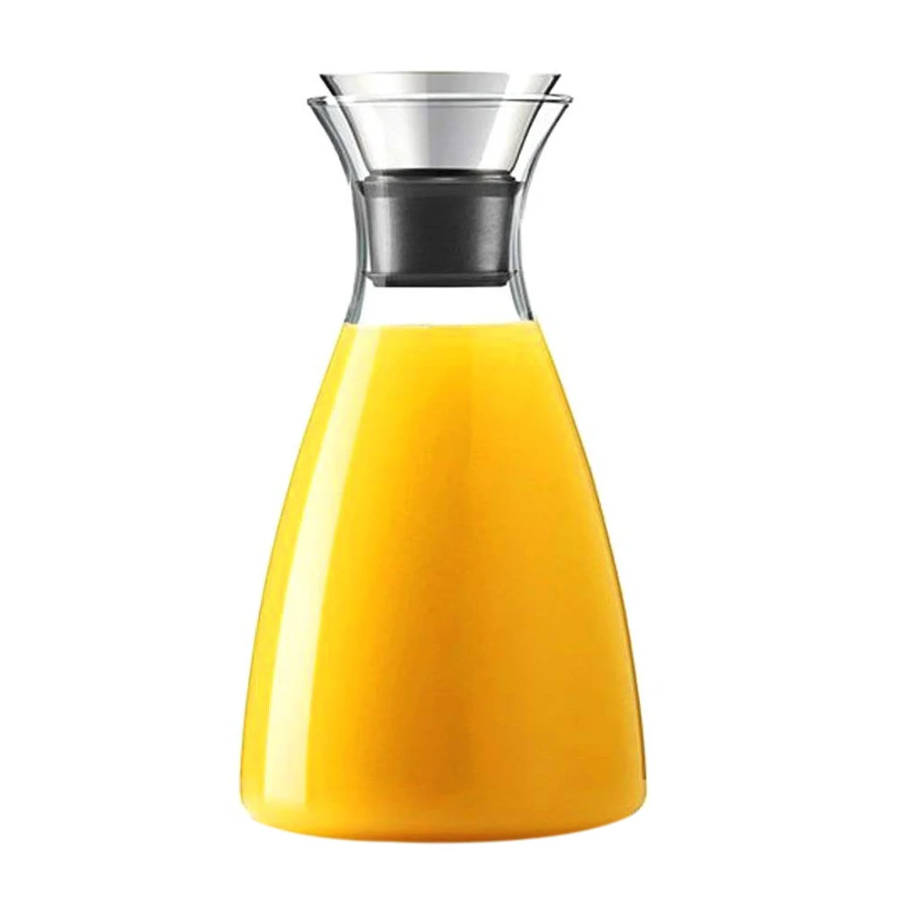 

Glass Drip-Free Carafe With Flip-Top Lid, Hot And Cold Glass Water Pitcher, Tea/Coffee Maker & Cafe, Iced Tea, Beverage Pitche