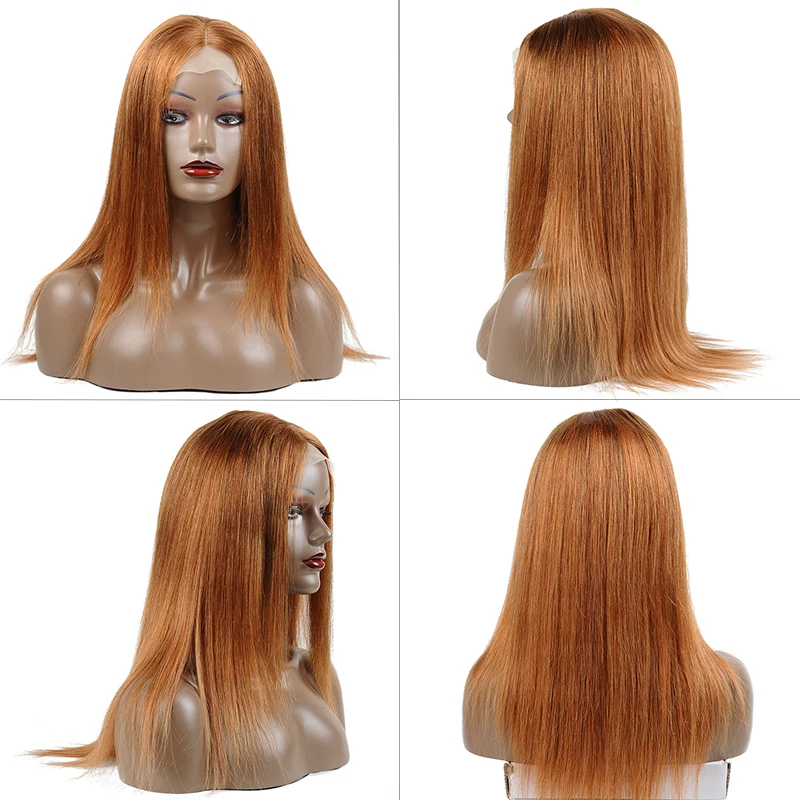 Remyblue 13*4#30 блонд парик на кружеве прямые волосы на кружеве человеческие волосы парики предварительно выщипанные 150% перуанские Remy человеческие волосы парики