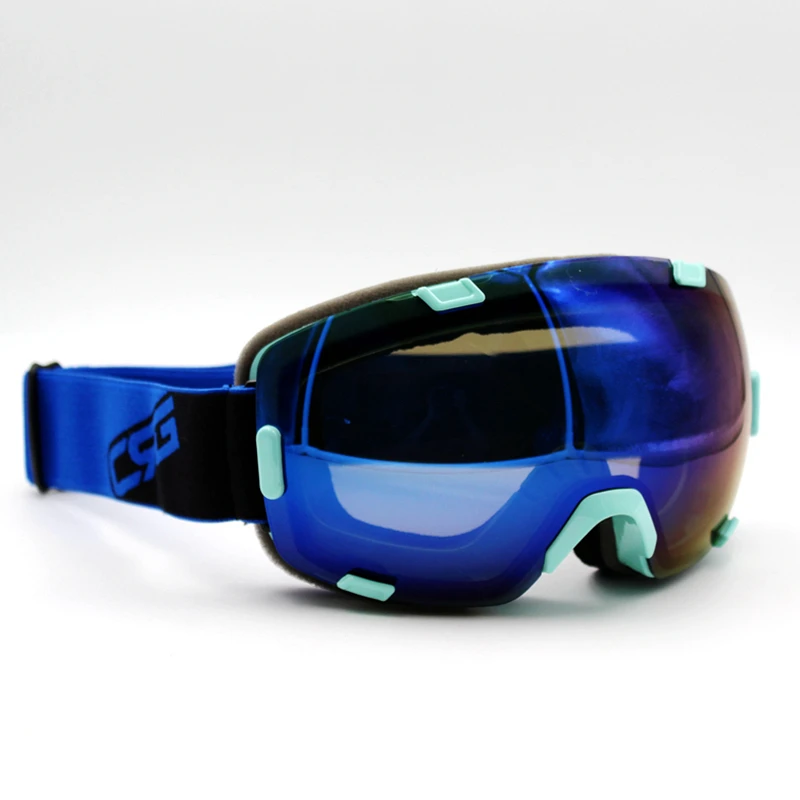 Blue Lens Blue Frame Brand New Ski Goggles UV400 Anti Fog Eyewear Mask