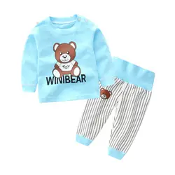 Детский пижамный комплект с мультяшным кроликом для мальчиков и девочек, мягкая хлопковая безопасная летняя Пижама, длинные штаны