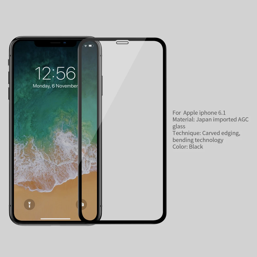 Nillkin 3D стекло для Apple iPhone XR изогнутый полный экран Защита от взрыва пленка CP + Max