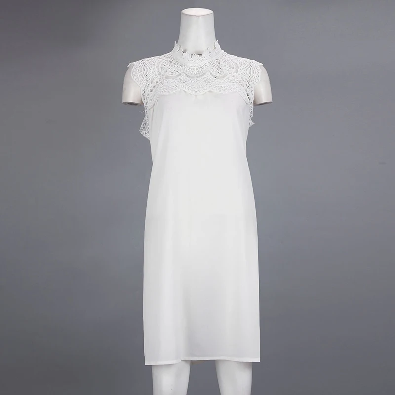 Women's Dress Ladies Holiday Summer Short Sleeve Casual Fashion Party Loose Boho Beach Lace Cocktail mini dress