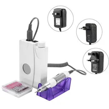 

Mini Portable 30000RMP Electric Nail Manicure Drill Bits Machine Rechargeable Cordless Nail Polisher Manicure Pedicure Set