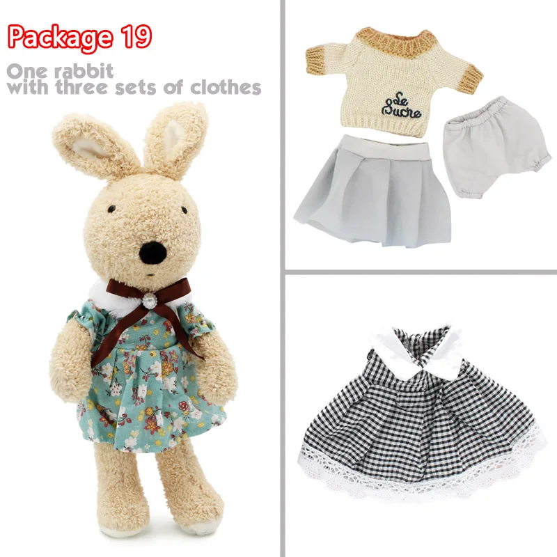 Kawaii le sucre кролик плюшевые куклы и мягкие игрушки brinquedos хобби для детей девочек мягкие детские игрушки - Цвет: package 19