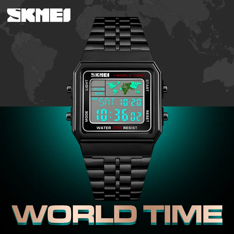 

Luxuly S Shock Wristwatch Men Gold Golden Digital Watches Stainless Steel Top Brand Male Clock Relogio Masculino Saatler 2018