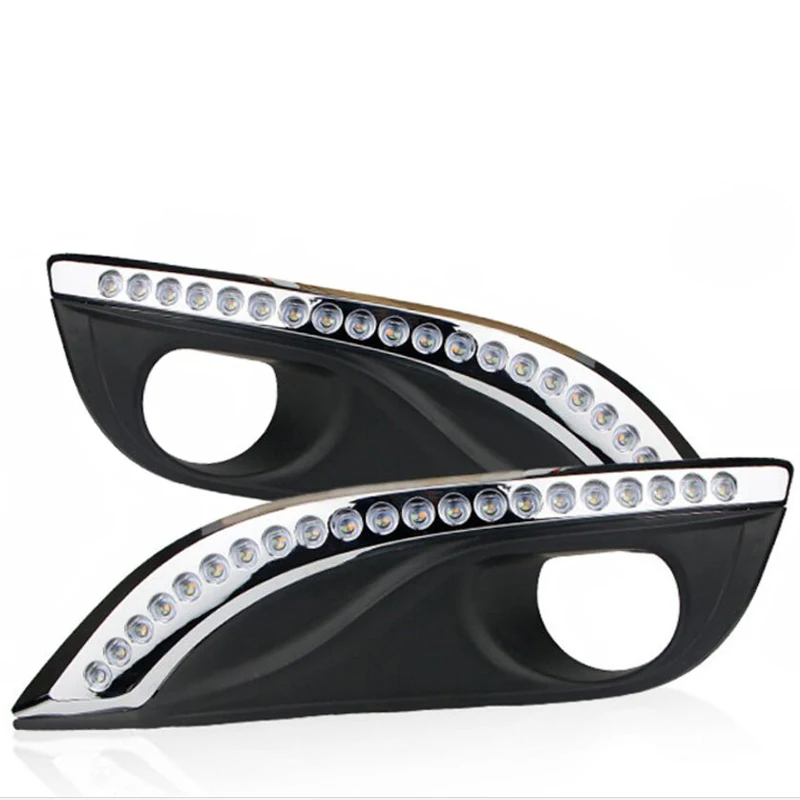 

Car styling 1SET High brightness guide LED DRL Kit For Peugeots 308 2012 2013 LED DRL led daytime running light fog lamps