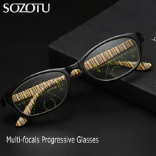 SOZOTU Мультифокальные Прогрессивные очки для чтения женские пресбиопии очки с диоптриями женские очки+ 1,0+ 1,5+ 2,0+ 2,5+ 3,0 YQ638