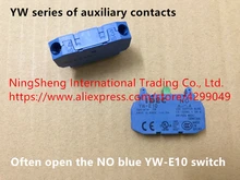 Original novo 100% YW série de contatos auxiliares muitas vezes abrir a NENHUM azul YW-E10 interruptor