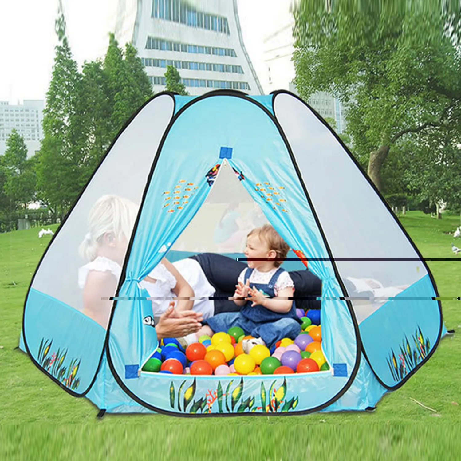 Kids Ball House Hideaway Play Tent Cubby House Indoor Outdoor Play Tent
