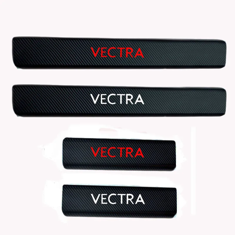 

4Pcs Car Door Sill Protector Sticker Carbon Fiber Vinyl Sticker for Opel Vectra Car Accessorie
