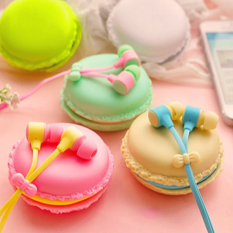  colorful macaron noodle earphone with mic in ear earpod bests earbuds ear phones with winding box free shipping 