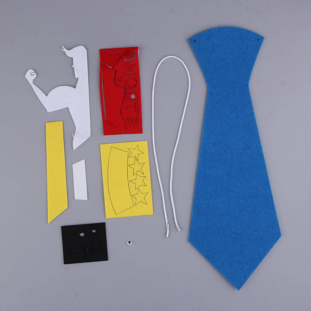 Kids Handmade Neck Tie Non Woven DIY Patch Toy