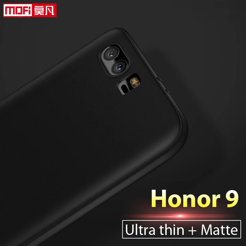 Матовый чехол для huawei honor 9 Ультратонкий ТПУ мягкий силиконовый черный Mofi Тонкий чехол|case ultra|case huaweicase |