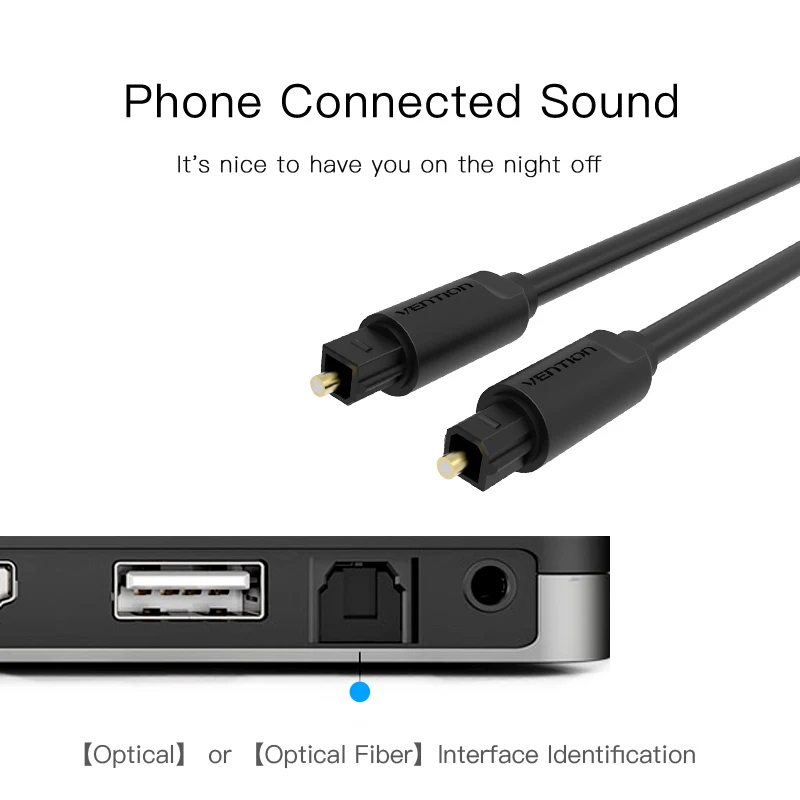 Vention Optical Fiber Audio Cable Toslink Digital SPDIF Cable 1m 2m 3m5m For Blu-ray CD DVD player Xbox 360 PS3 Mini Disc AV ne 