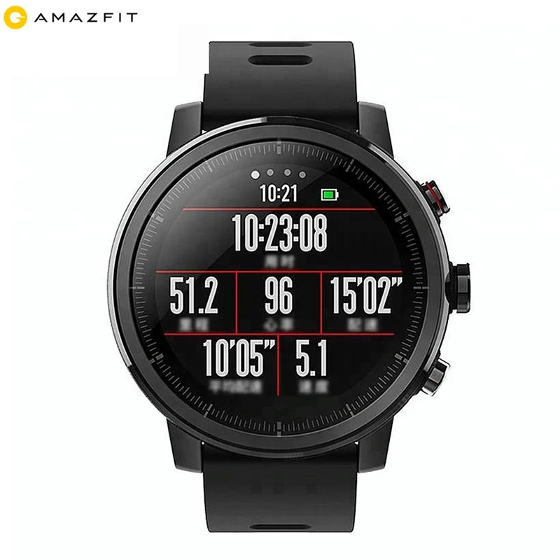  Multi-language Huami Amazfit Stratos Smart Sports Watch GPS GPS Firstbeat 5ATM Waterproof Heart Rat