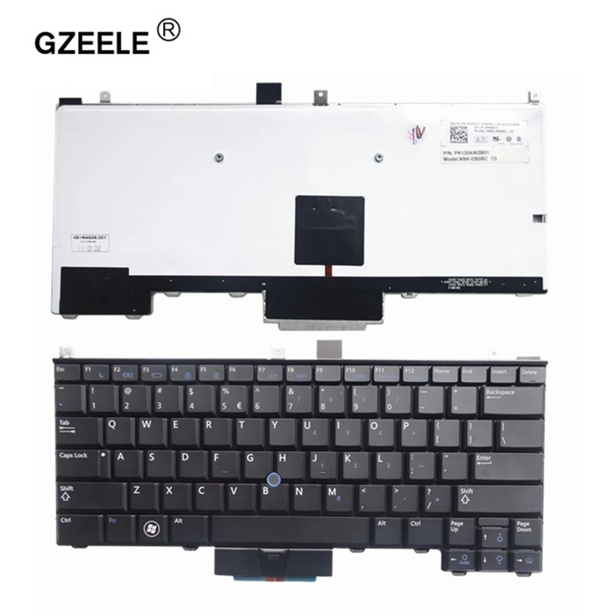  GZEELE New English backlight keyboard For DELL Latitude E4310 BLACK laptop keyboard US replace keyb