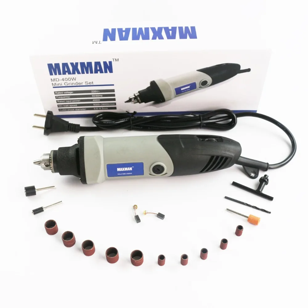 Шлифовальный станок MAXMAN 400 Вт Dremel Tool 0 6 ~ 5 мм патрон с переменной скоростью