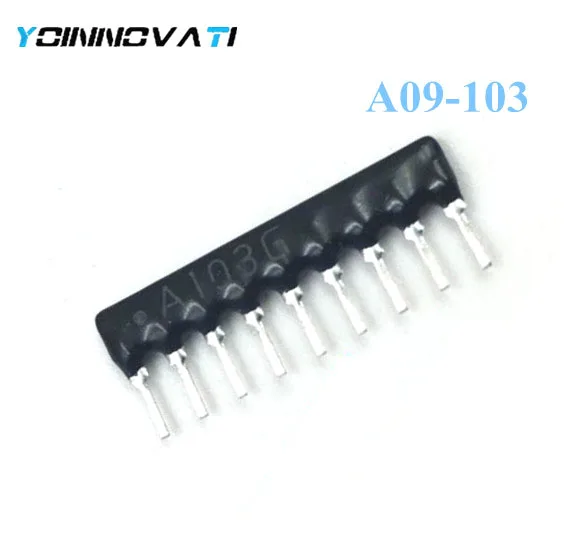 Free shipping A09 103 SIP 9 A 103G 103 10K Ohm 8 Commoned Resistor