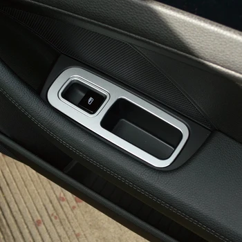 

(Only Fit European Car Model) Interior Window Lift Regulator Switch Button Cover Frame Trim 5pcs For Porsche Cayenne 2018 2019