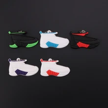 New Mini Jordan 15 Keychain Shoe Men Wome Kids Key Ring Gift Basketball Sneaker Key Chain Key Holder Porte Clef mini silicone sply 350 v2 shoes keychain woman bag charm men kids key ring gift sneaker key chain acessorios porte clef