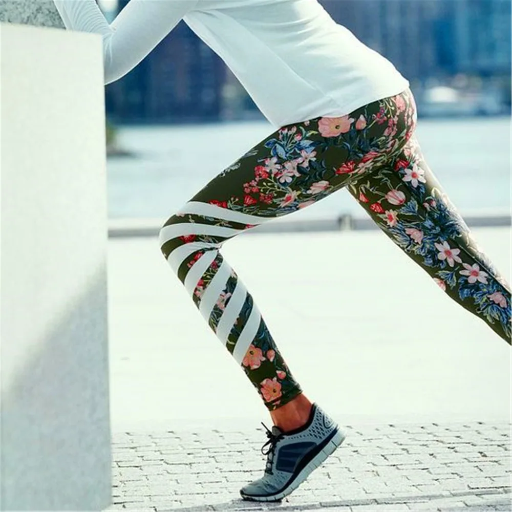 patterned running leggings