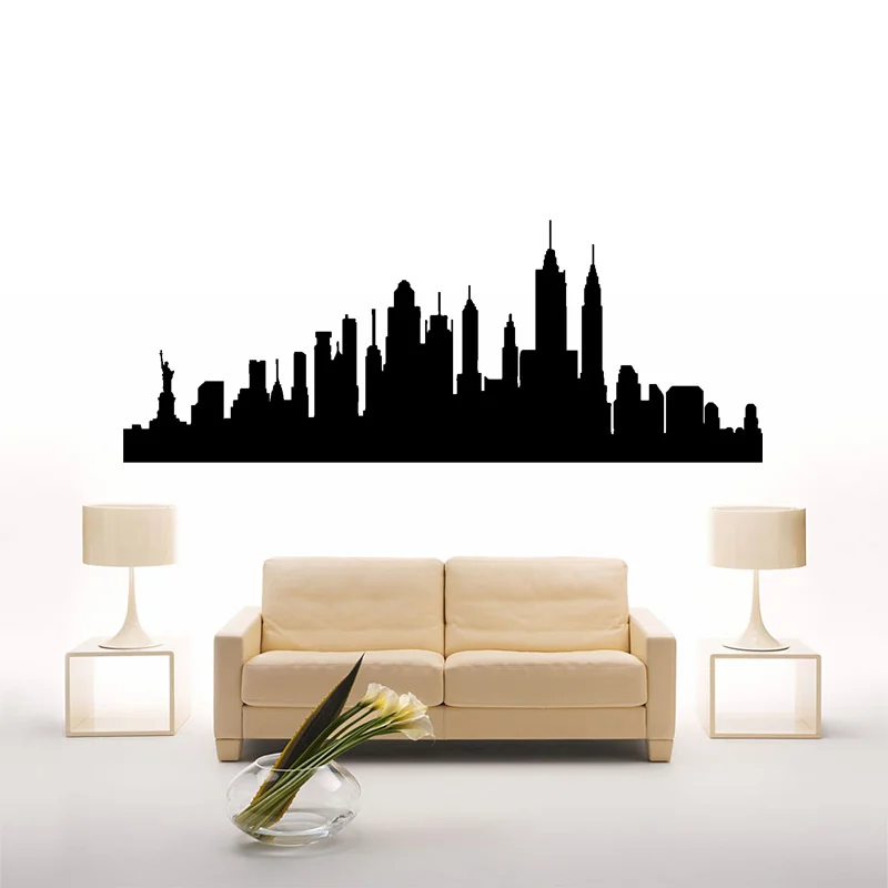 WALL DECALS NEW YORK CITY DECAL VINYL STICKER HOME DECOR BEDROOM INTERIOR 15inX40in
