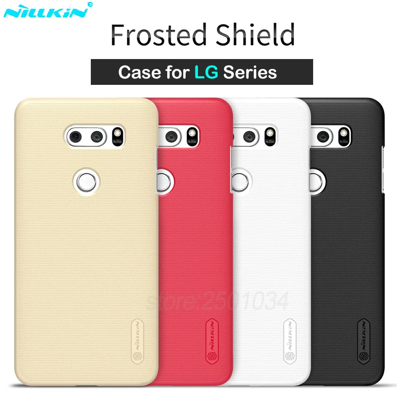 

Nillkin Matte Phone Case for LG V30 Cover PC Hard Back Frosted Case for LG Q6 G6 Cover Case Black Gold