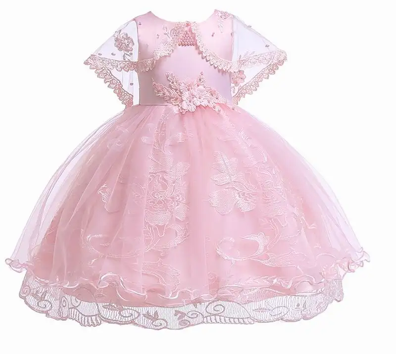 Вечерние платья для девочек, кружевное платье без рукавов с вышивкой; платье участницы конкурса красоты; платье принцессы Детское платье зеленого, розового и белого цвета шампанского От 4 до 9 лет D0023