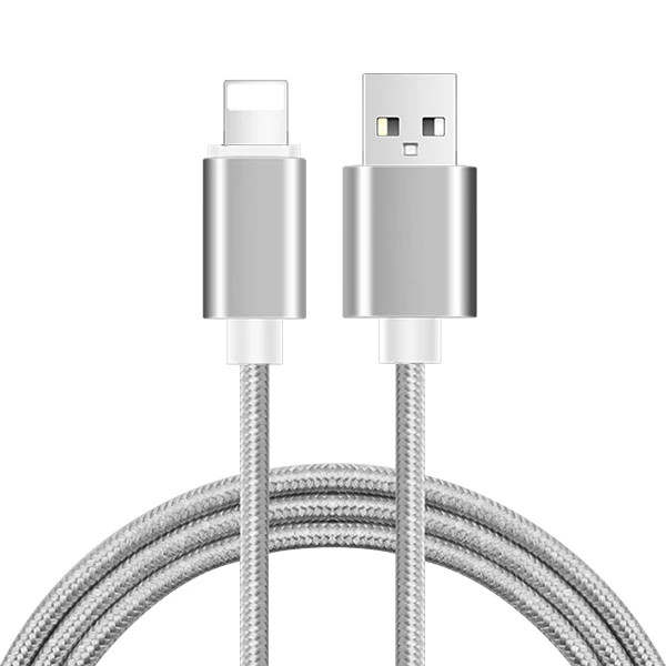 CBAOOO кабель системы освещения данных 3A Быстрая зарядка зарядный usb-кабель для iPhone 5S X 8 7 6s 5 se для iPhone кабель для iPad 1 m/2 m/3 m - Цвет: Silver