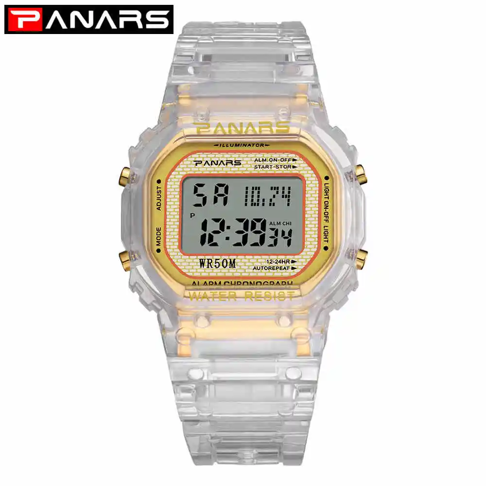 

PANARS Fashion Ladies Watches for Women LED Digital Sports Womans Watch 2019 50m Waterproof Wristwatch Alarm Relogio Feminino