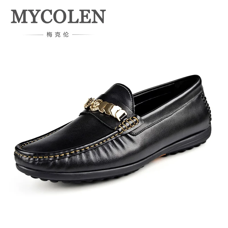 

MYCOLEN Spring/Autumn Men Luxury Brand Leather Shoes Designer Popular Shoes Black Gentleman Breathable Man Shoes Sapato