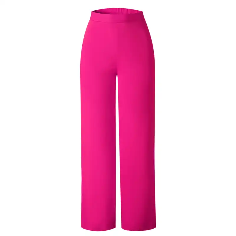 wide leg hot pink pants