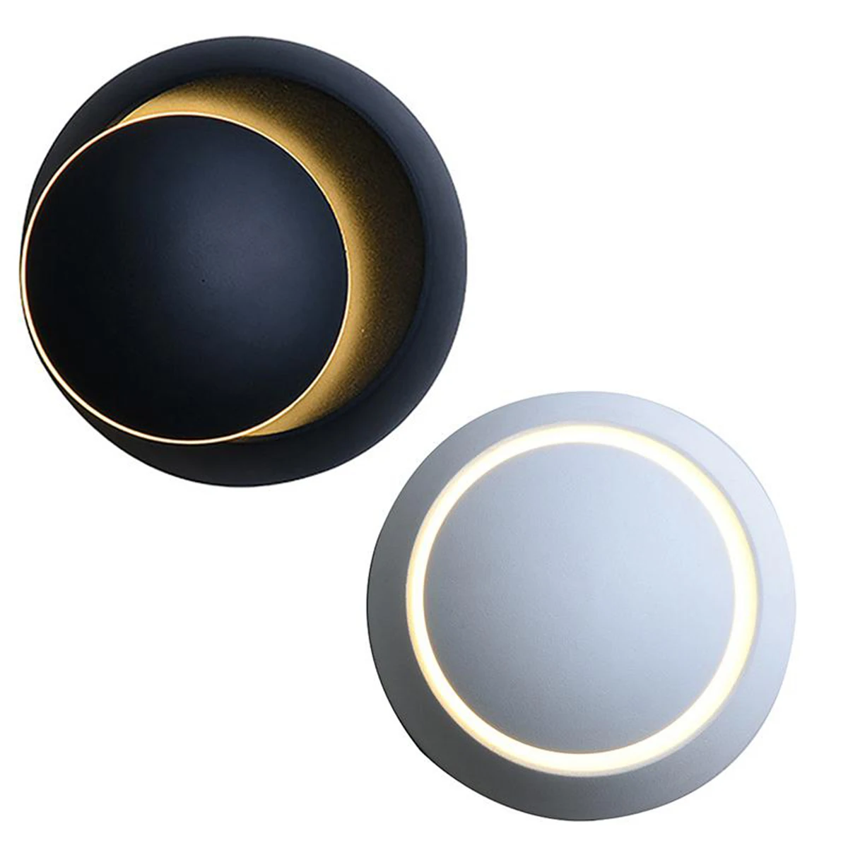 

1PC Simple Round LED Lamp 360 Rotation Wall Mounted Night Light Bedside Reading Light for Bedroom Balcony