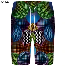 KYKU мяч обшитые мужские шорты Красочные Короткие брюки готический Космос 3d печатных шорты хип хоп мужские s шорты Фантом доска шорты Лето