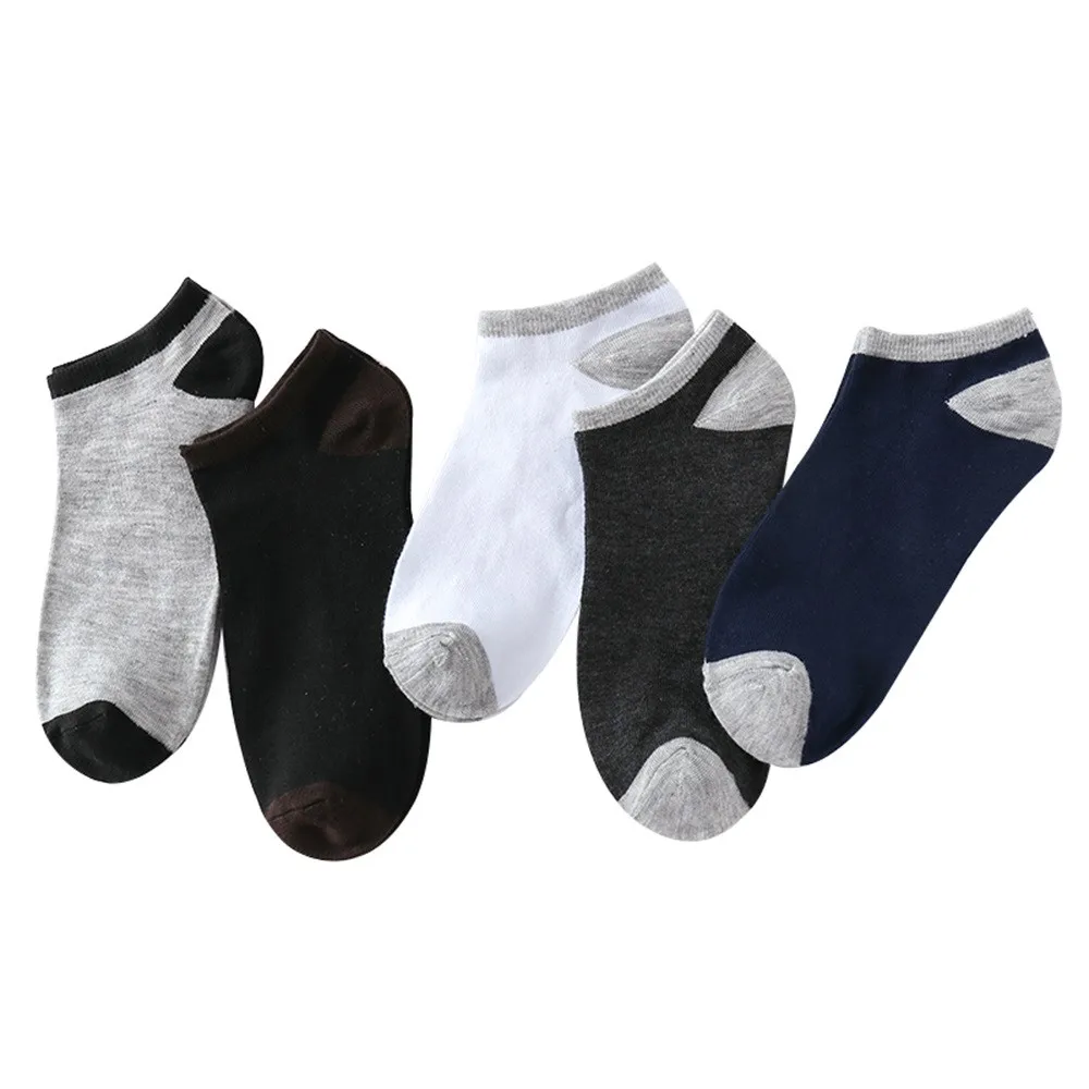 

1Pairs Men Splicing Color Summer Socks Combed Cotton Breathable Sweat Absorption Elastic Ankle Adults women Patchwork Socks 3.7