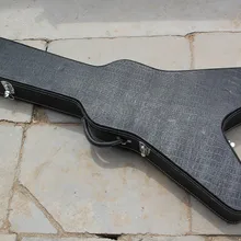 Жесткий Чехол для гитары в черном цвете для летающей v-образной формы электрогитары* отдельно не продается