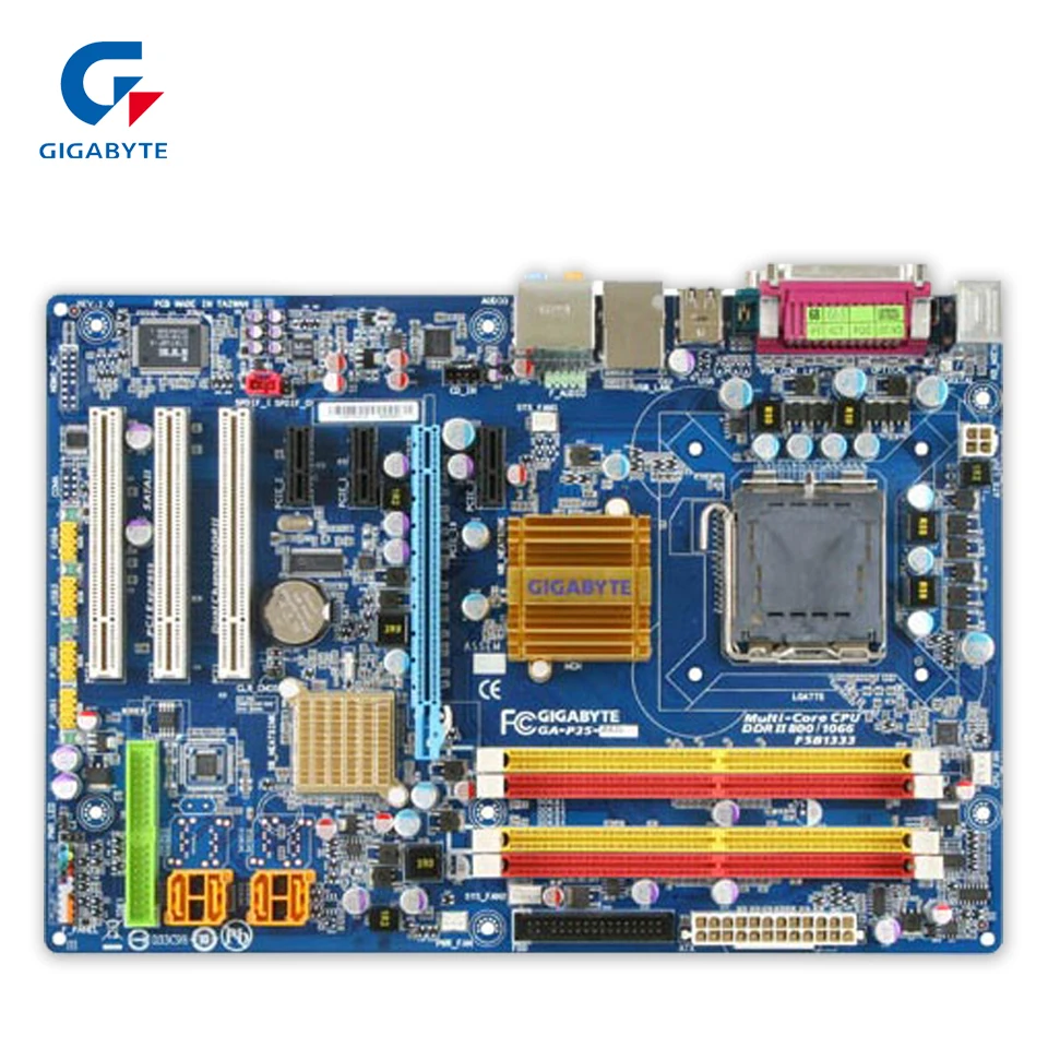 Original Gigabyte GA-P35-DS3L Desktop Motherboard P35-DS3L P35 LGA 775 DDR2 8G SATA2 ATX 100% Fully Test original gigabyte ga g41m es2l desktop motherboard g41m es2l g41 lga 775 ddr2 8g sata2 usb2 0 micro atx 100% fully test