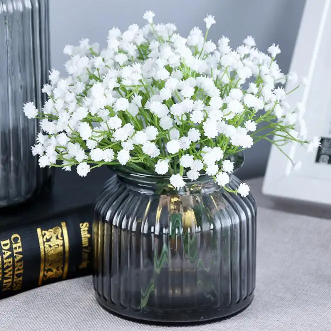 Artificial 1 Piece White Babies Breath Flowers Fake Gypsophila DIY Floral Bouquets Arrangement Wedding Home Decor