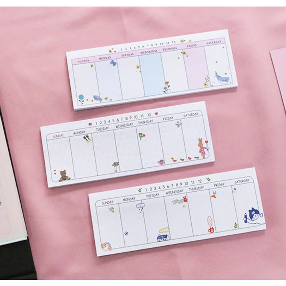 

Durable Week Weekly Plan Schedule Check Sheet Scratch Pad Memo Paste Note