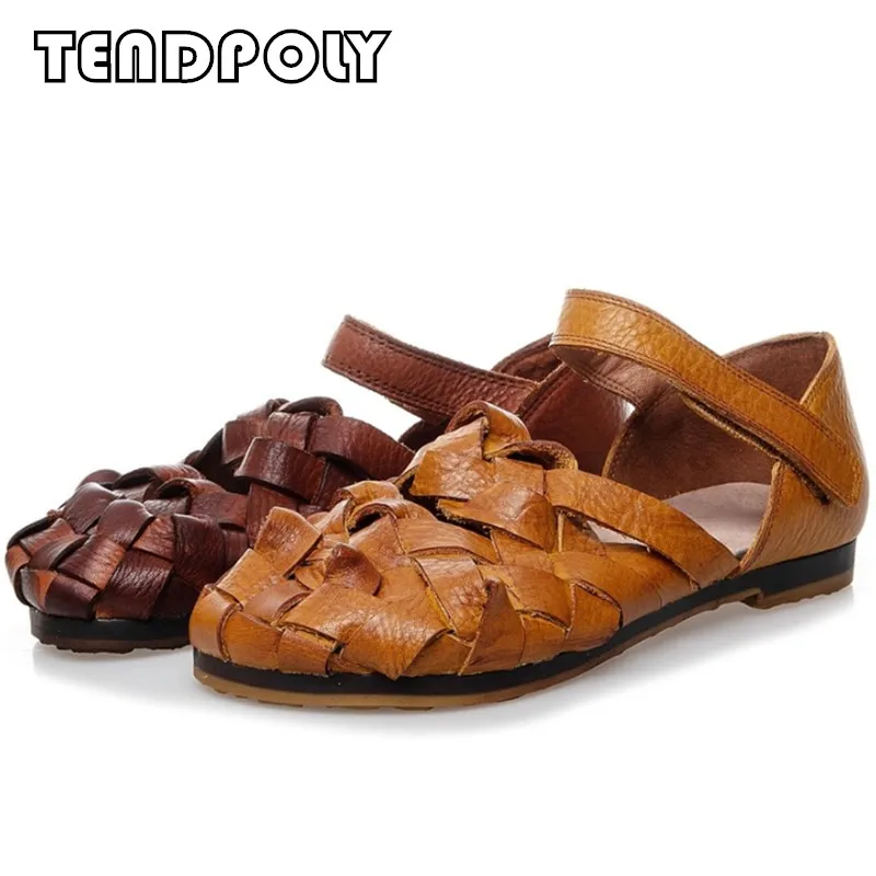 

2019 Spring and summer new women's shoes retro wild casual female sandals literary soft bottom comfortable women's single shoes