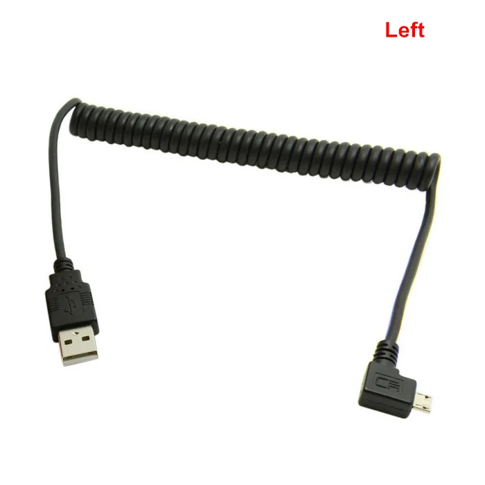 

3ft 10ft Left & Right Angled 90 degree USB 2.0 Micro Male to A Type Male Stretch Data Cable 1m 3m for SSD & Tablet