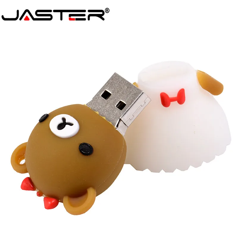 JASTER Свадебный мультяшный медведь pendrive 4 ГБ 8 16 32 64 Гб ручка для жениха usb флеш