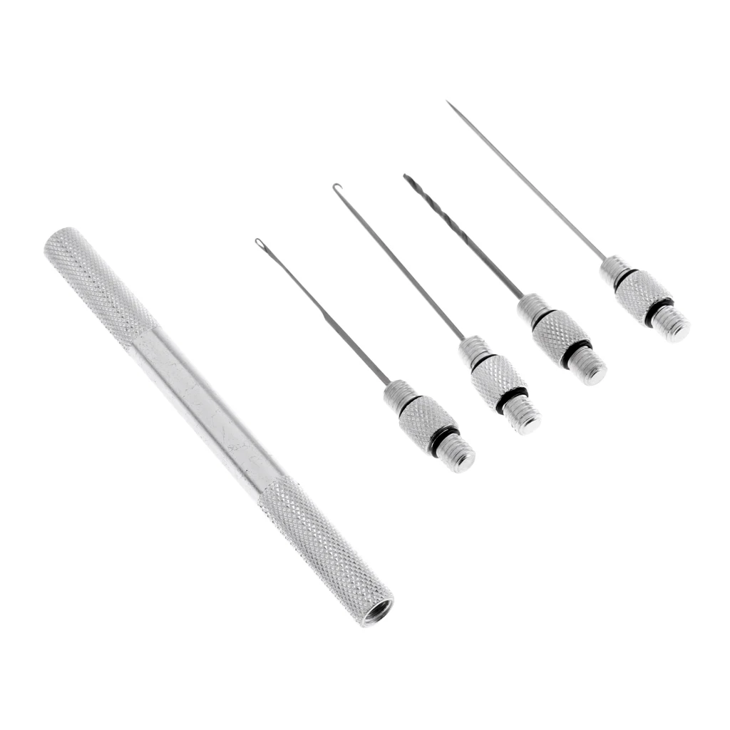 4Pcs/set Carp Fishing Hooks Bait Rigging Needle Baiting Hook Drill Rig Making Tool Carp Fishing Rigs Accessories
