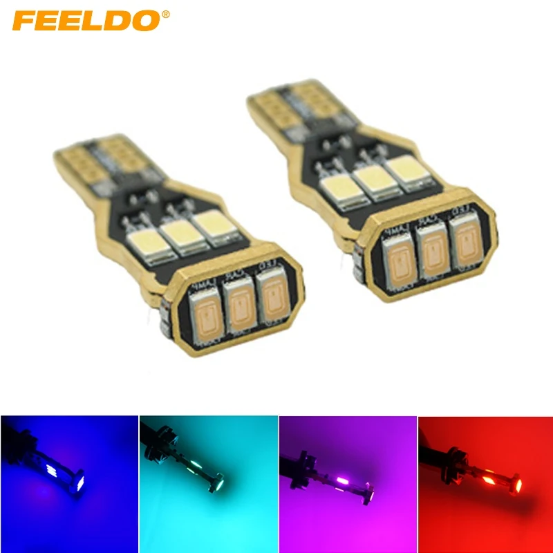 FEELDO 30 шт автомобильных 194/168/W5W Клин T15 9SMD 5730 CANBUS Error Free безэлектродная лампа дизайнерский светодиодный светильник # HQ2233